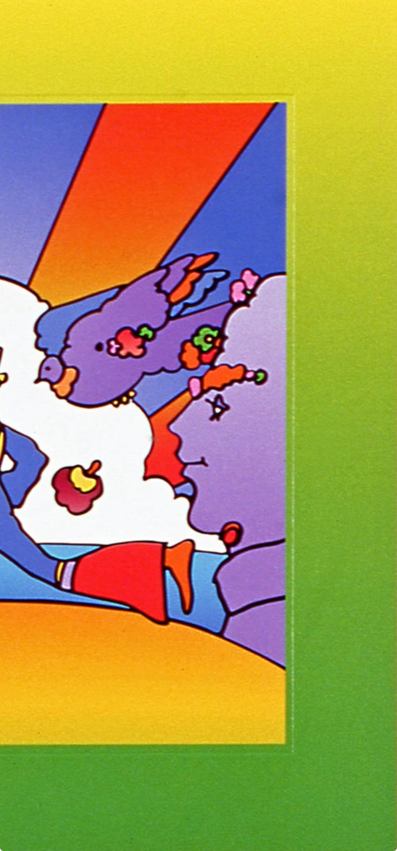 Peter Max, Cosmic Runner On Blends, Hand Signed, Official Lithograph