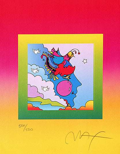 Peter Max, Woodstock Profile On Blends, Hand Signed, Official Lithograph