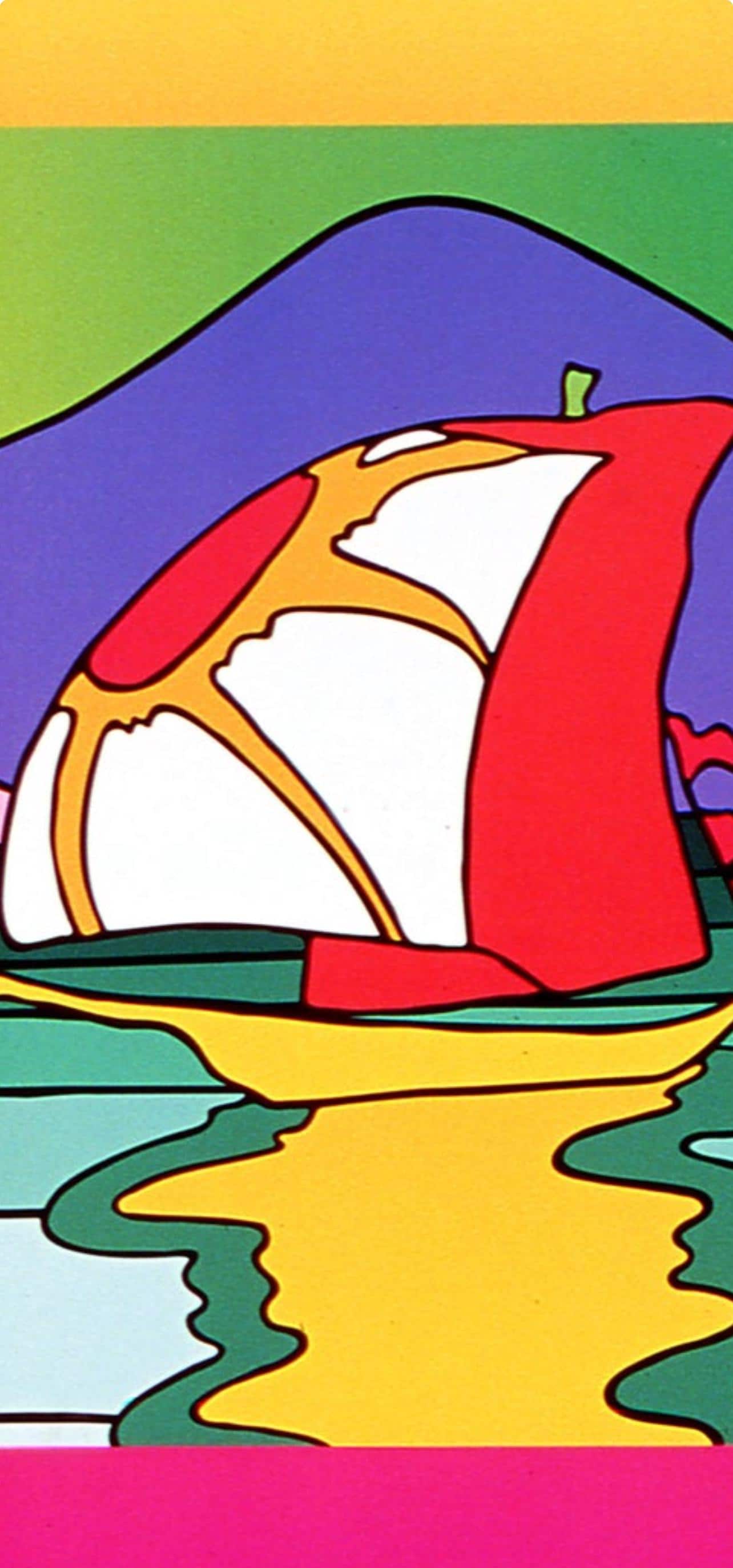 Peter Max, Sailboat East On Blends, Hand Signed, Official Lithograph