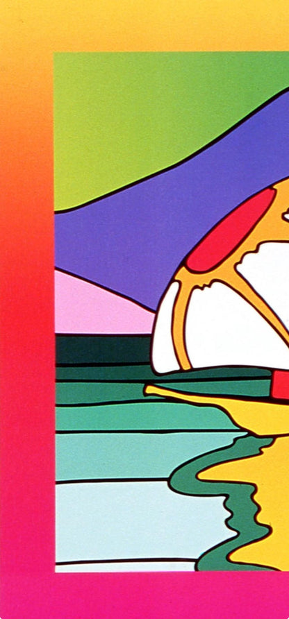 Peter Max, Sailboat East On Blends, Hand Signed, Official Lithograph