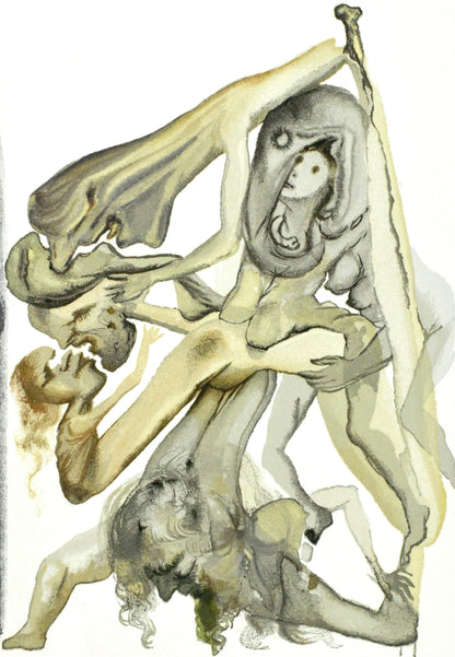 Salvador Dali, Lenfer Iv (Michler/Lpsinger 1039-1138; Field 189-200), La Divine Comdie, Woodcut