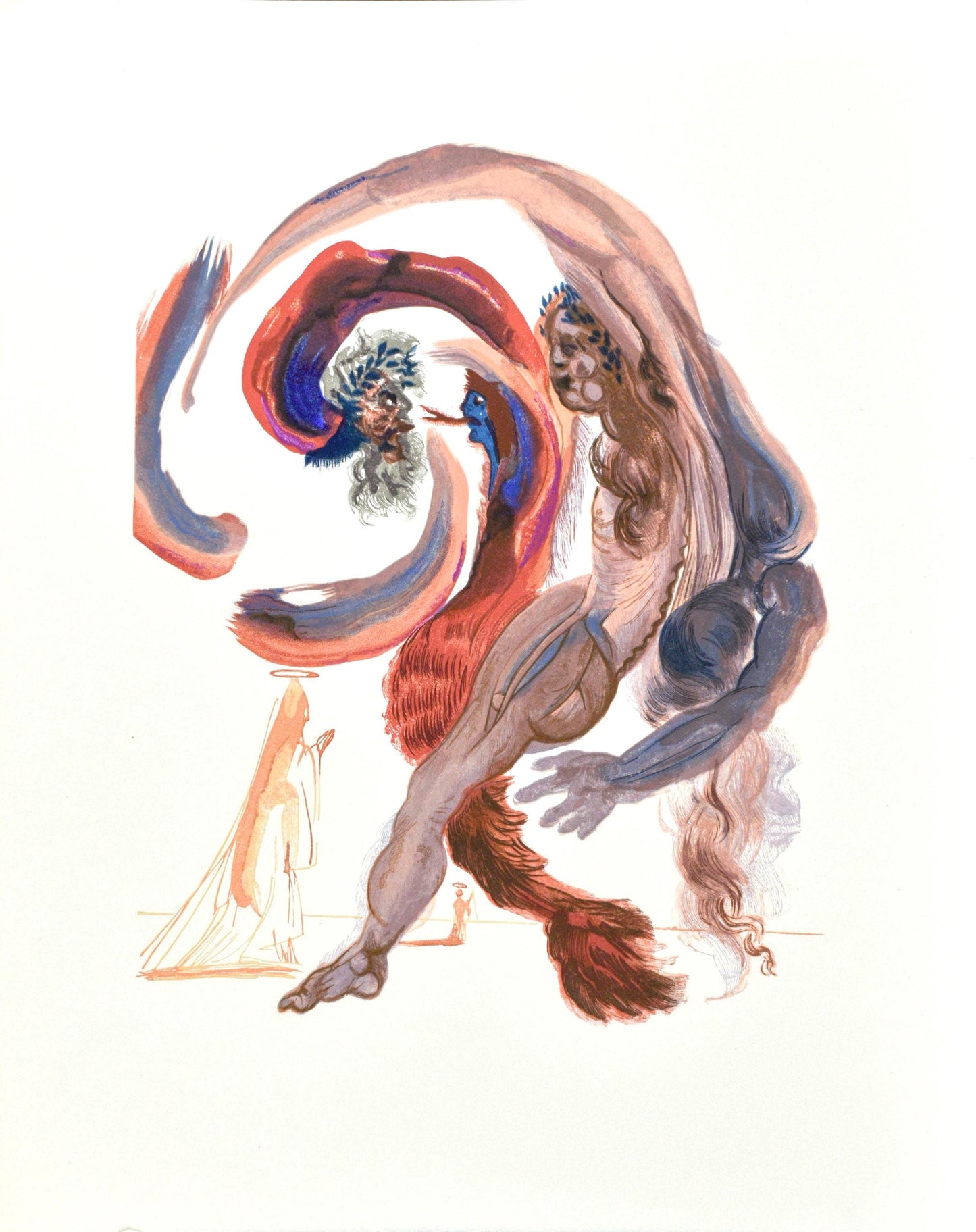 Salvador Dali, Le Purgatoire Xviii (Michler/Lpsinger 1039-1138; Field 189-200), La Divine Comdie,