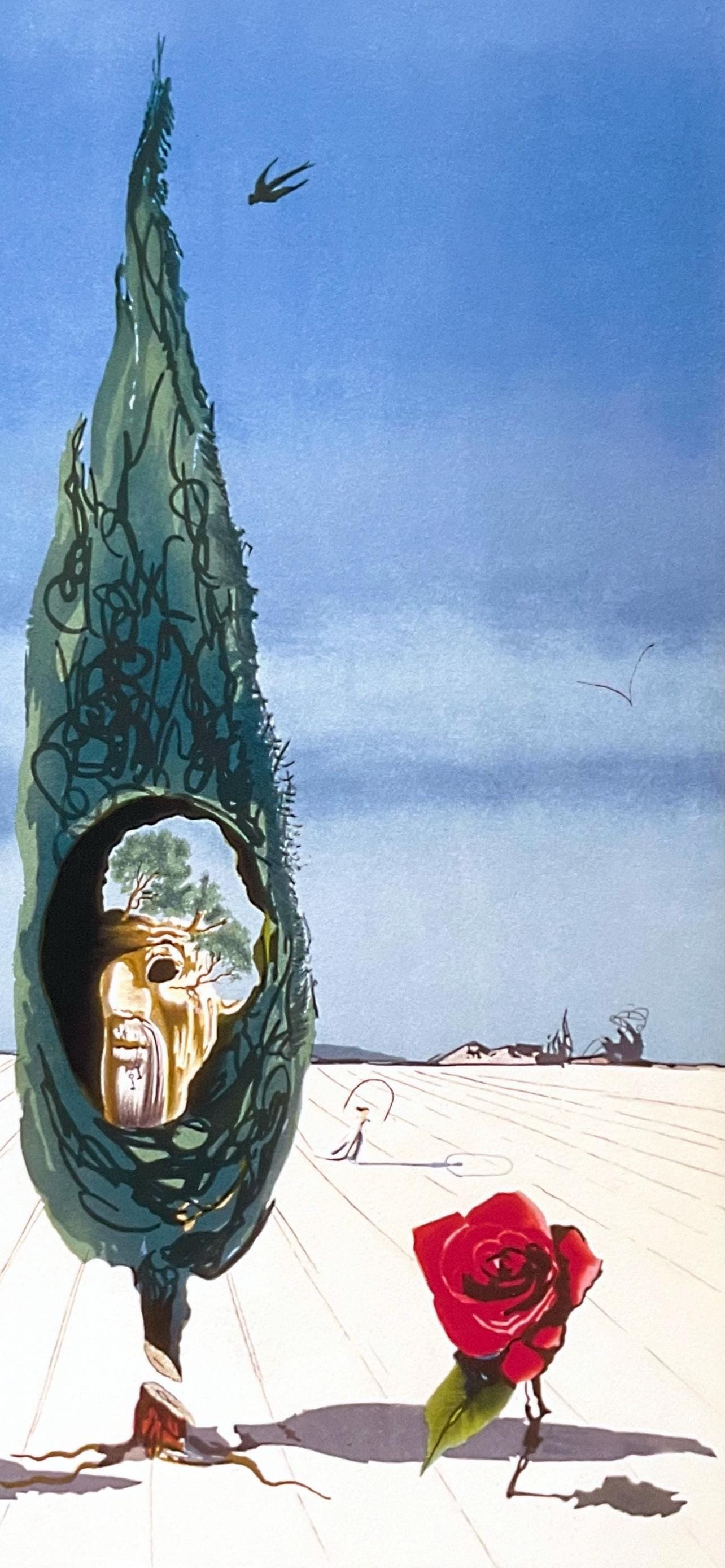 Salvador Dali, L'Nigme De La Rose (Mort), Signed, Archival Pigment Print