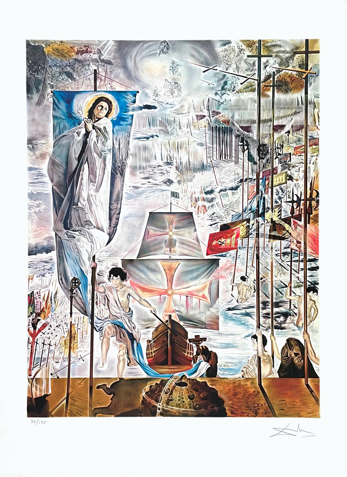Salvador Dali, La Dcouverte De L'Amrique Par Christophe Colomb, Signed, Archival Pigment Print