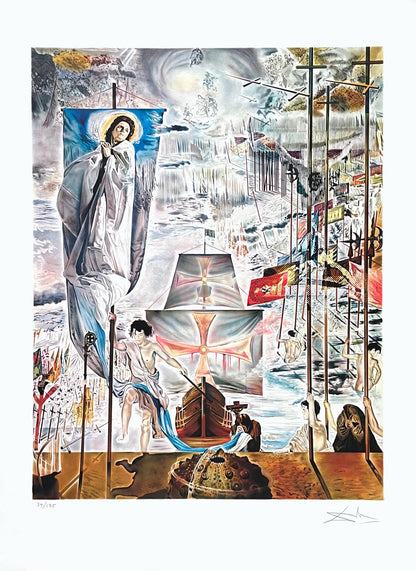 Salvador Dali, La Dcouverte De L'Amrique Par Christophe Colomb, Signed, Archival Pigment Print