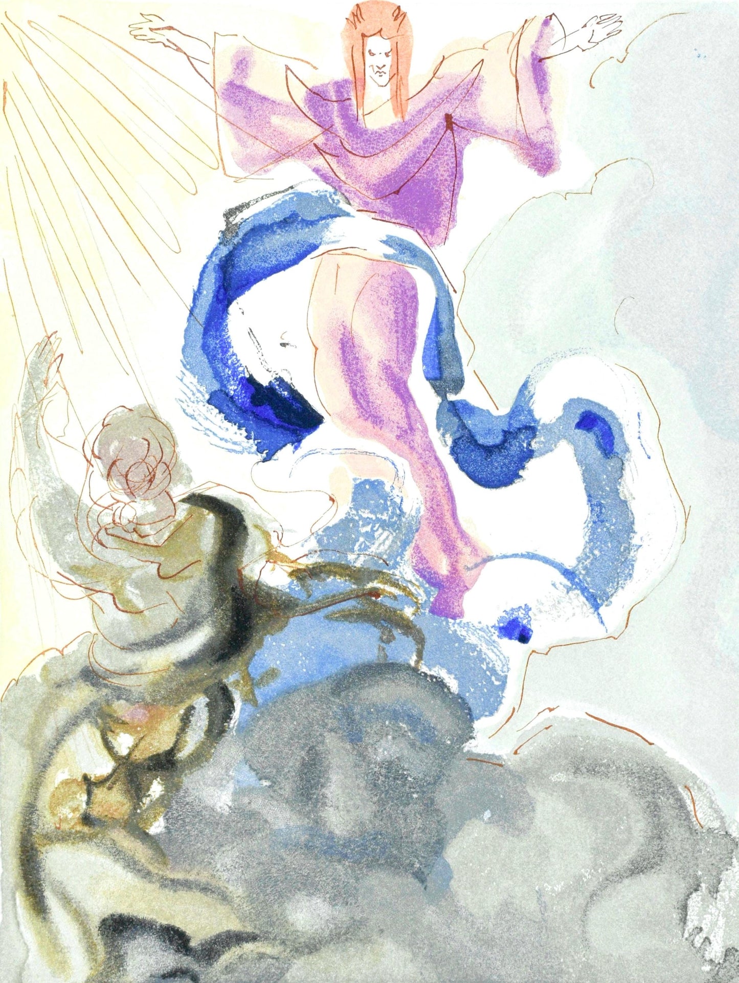 Salvador Dali, Le Paradis Iii (Michler/Lpsinger 1039-1138; Field 189-200), La Divine Comdie, Woodcut