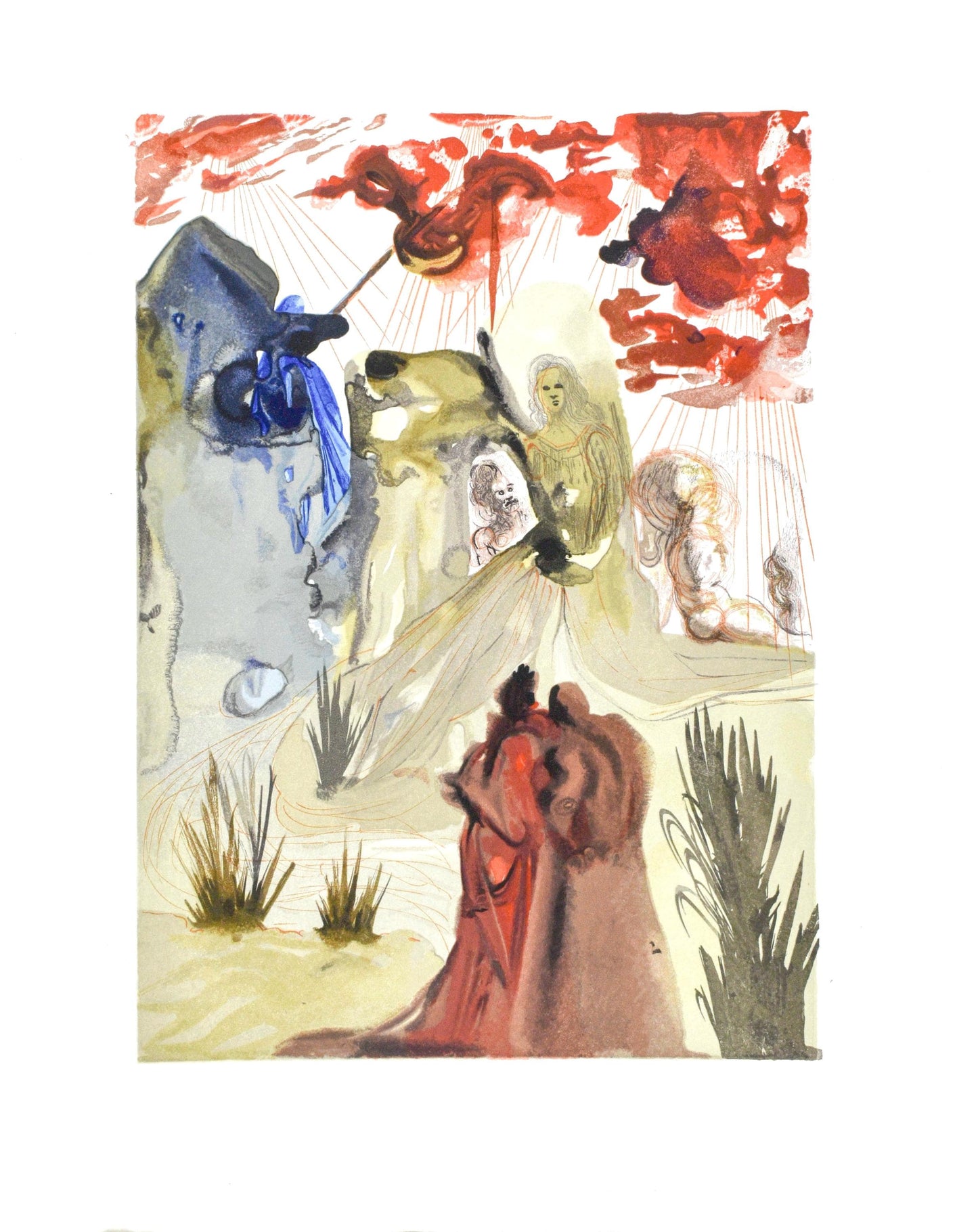 Salvador Dali, Le Purgatoire Xxviii (Michler/Lpsinger 1039-1138; Field 189-200), La Divine Comdie,