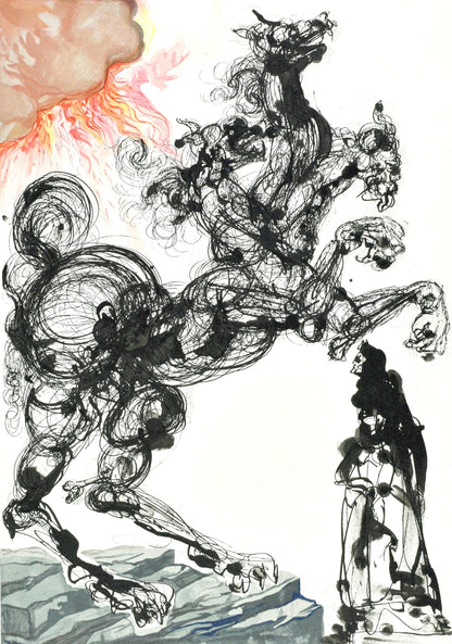 Salvador Dali, Inferno Vi (Michler/Lpsinger 1039-1138; Field 189-200), La Divina Commedia, Woodcut