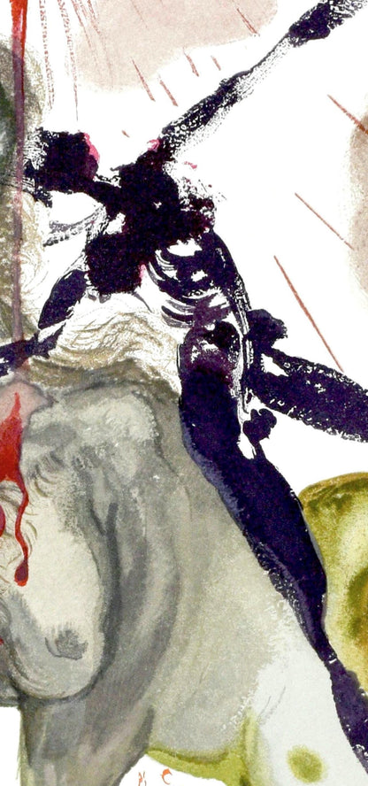 Salvador Dali, Inferno XII (Michler/ Lpsinger 1039-1138; Field 189-200), La Divina Commedia, Woodcut