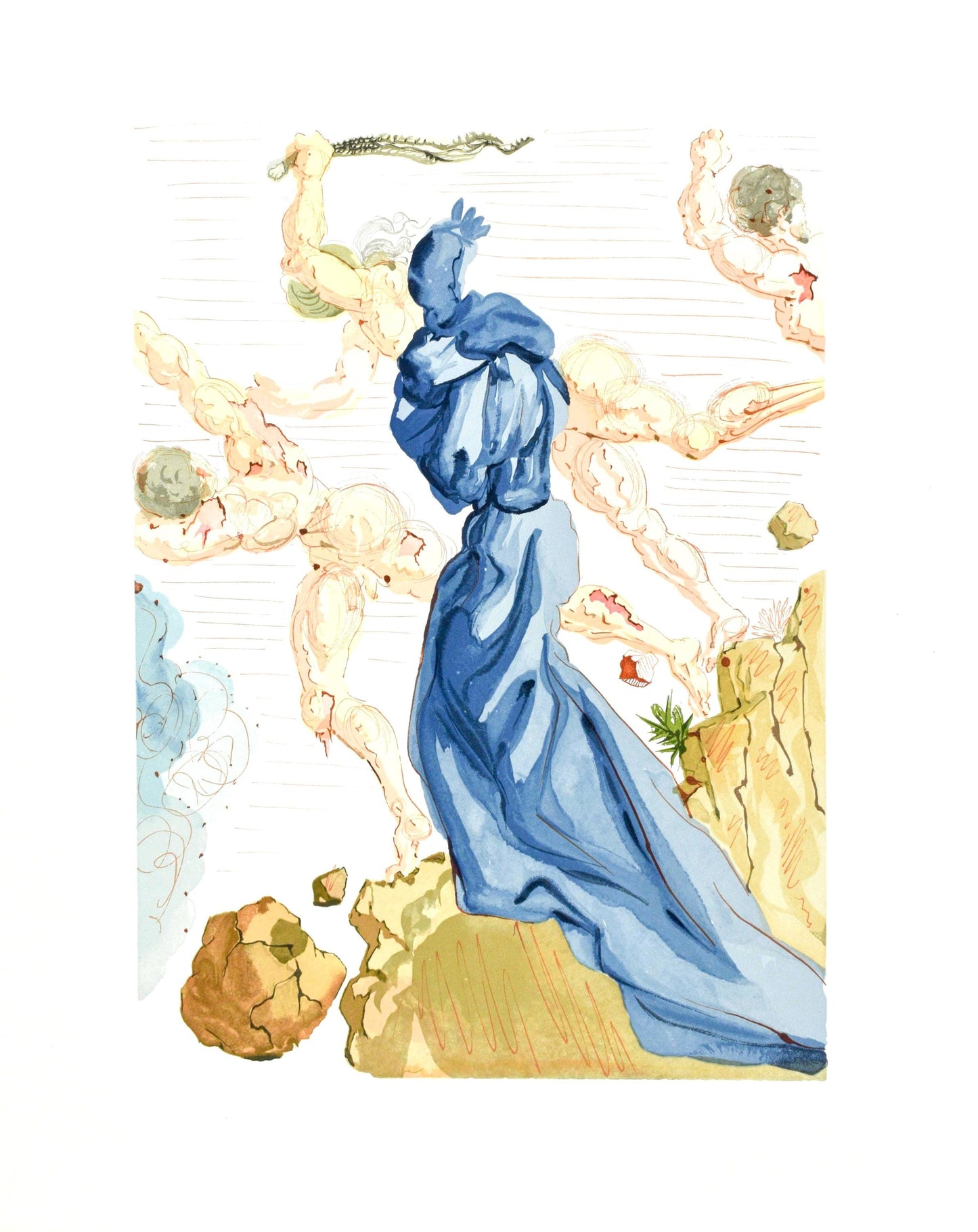 Salvador Dali, Inferno Xv (Michler/Lpsinger 1039-1138; Field 189-200), La Divina Commedia, Woodcut