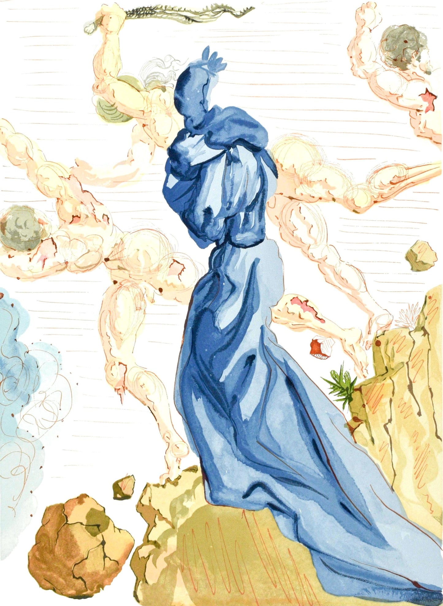 Salvador Dali, Inferno Xv (Michler/Lpsinger 1039-1138; Field 189-200), La Divina Commedia, Woodcut