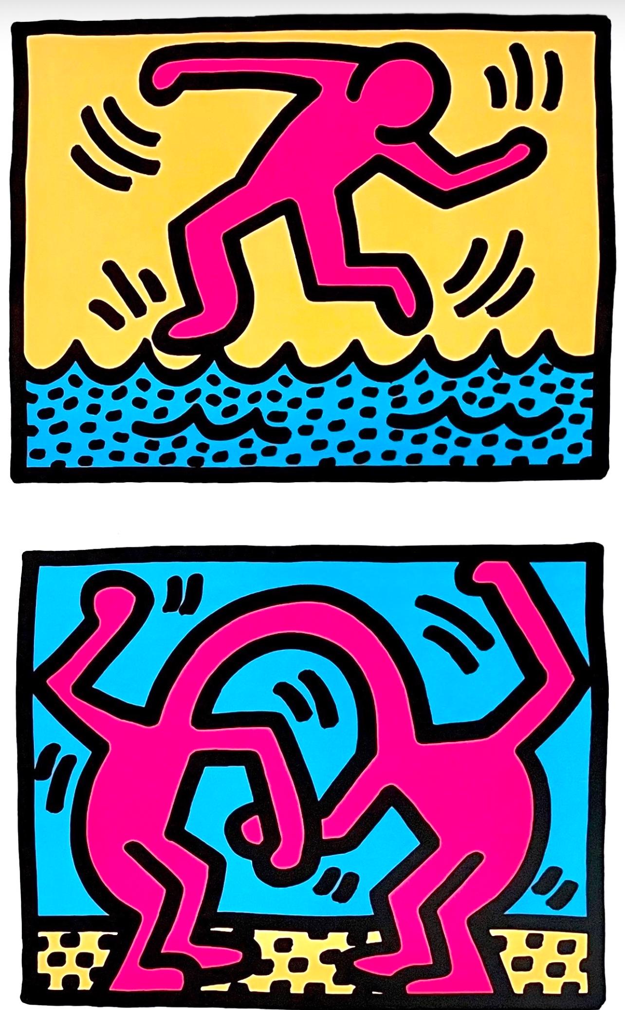 Keith Haring, Pop Shop Quad Ii, Official Edition Offset Lithograph