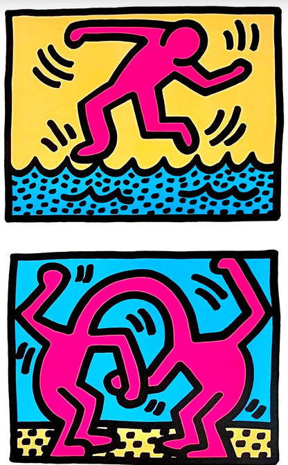 Keith Haring, Pop Shop Quad Ii, Official Edition Offset Lithograph