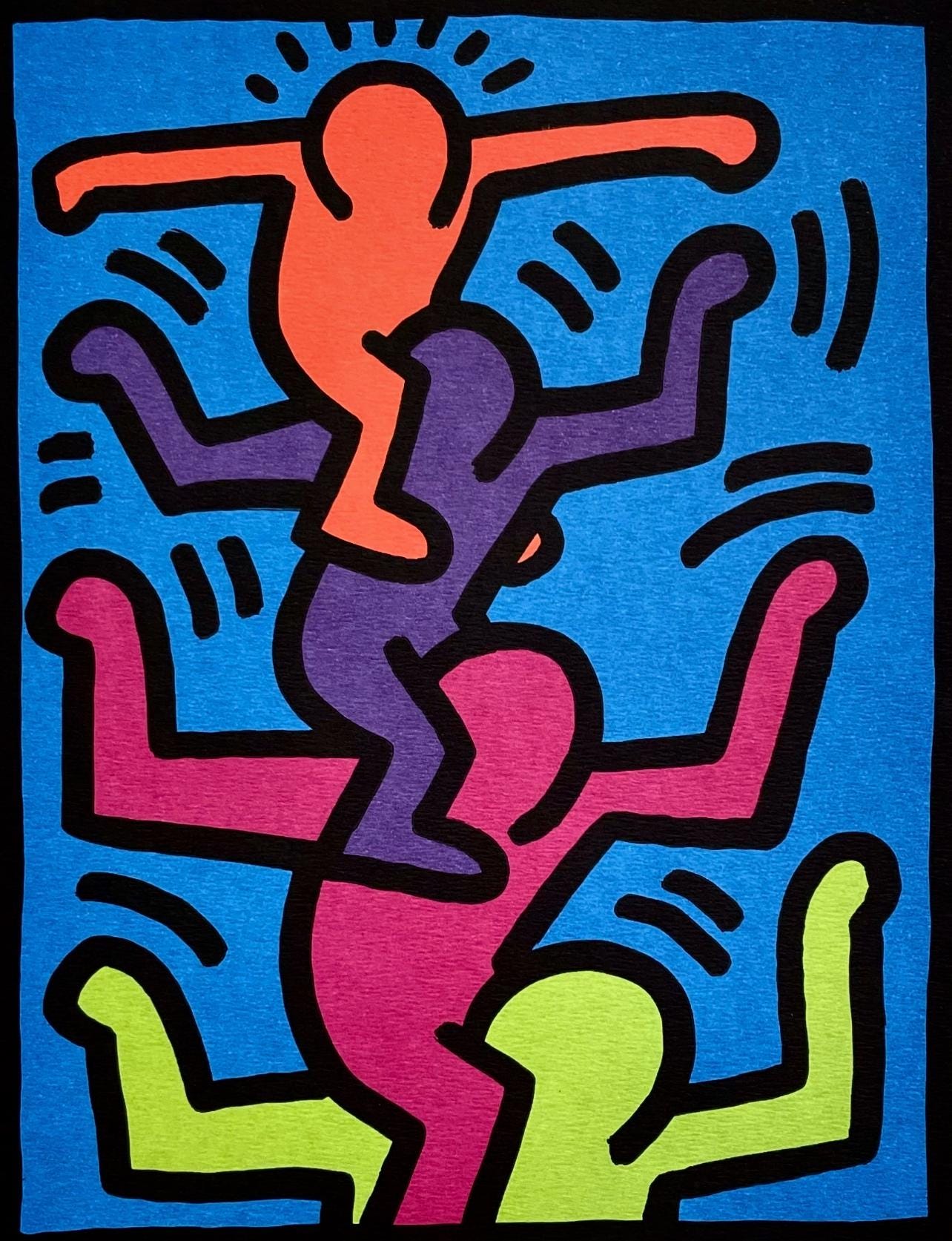 Keith Haring, Stacked Figures, 1992, Official Edition Offset Lithograph
