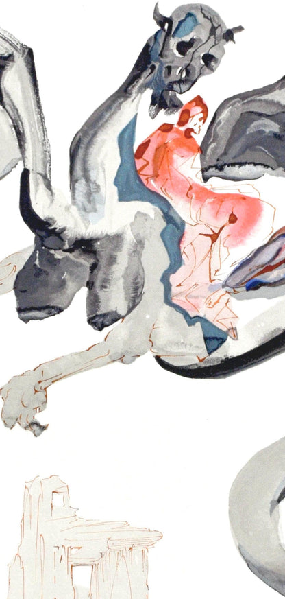 Salvador Dali, Inferno Xvii (Michler/Lpsinger 1039-1138; Field 189-200), La Divina Commedia, Woodcut