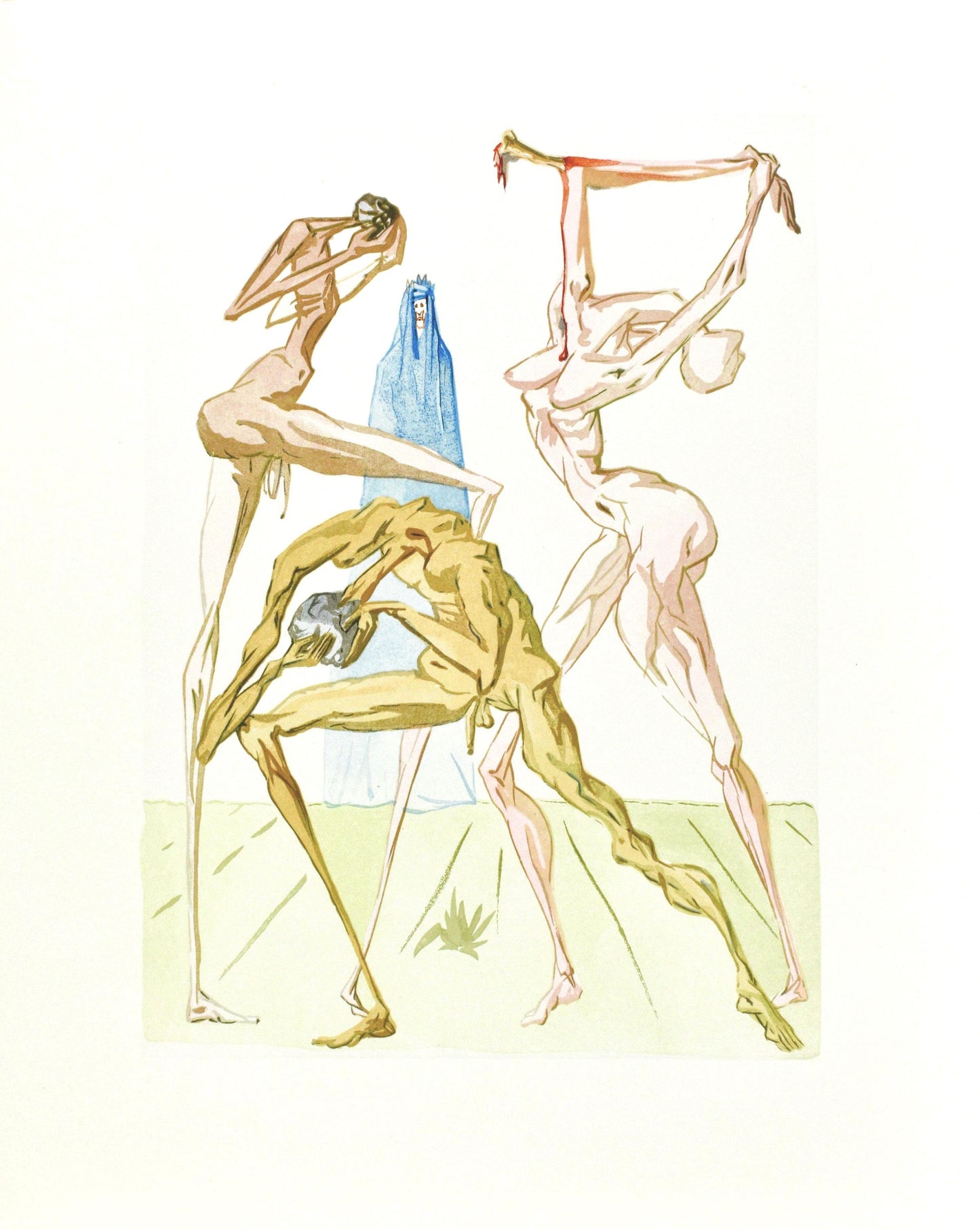 Salvador Dali, Inferno Xix (Michler/Lpsinger 1039-1138; Field 189-200), La Divina Commedia, Woodcut