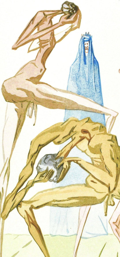 Salvador Dali, Inferno Xix (Michler/Lpsinger 1039-1138; Field 189-200), La Divina Commedia, Woodcut