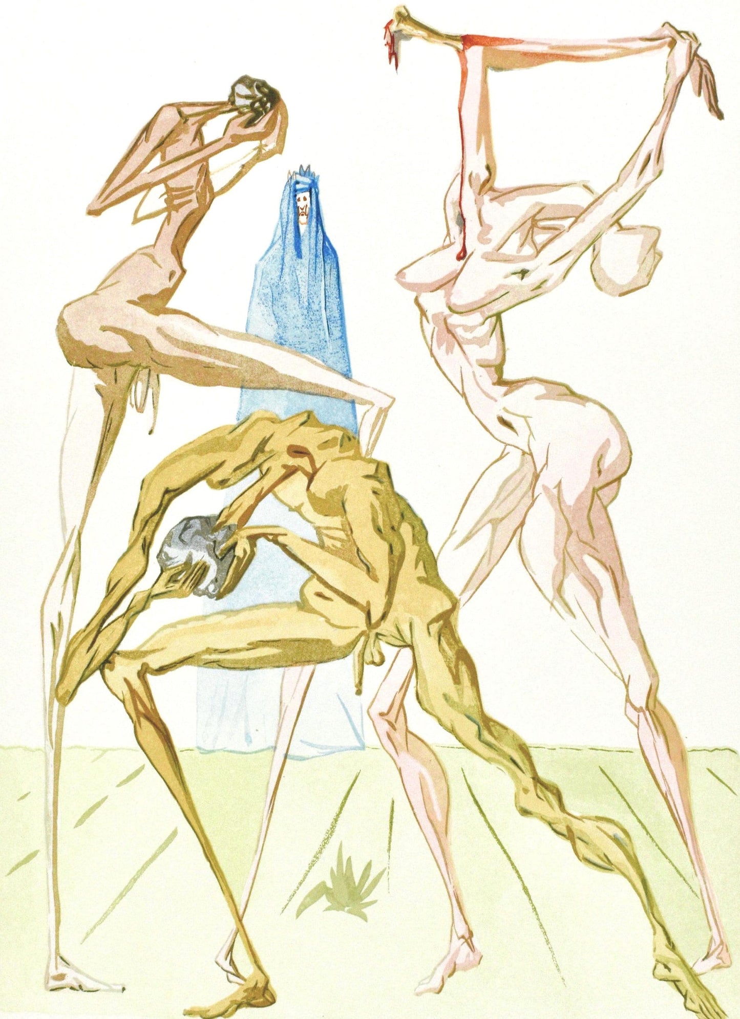 Salvador Dali, Inferno Xix (Michler/Lpsinger 1039-1138; Field 189-200), La Divina Commedia, Woodcut