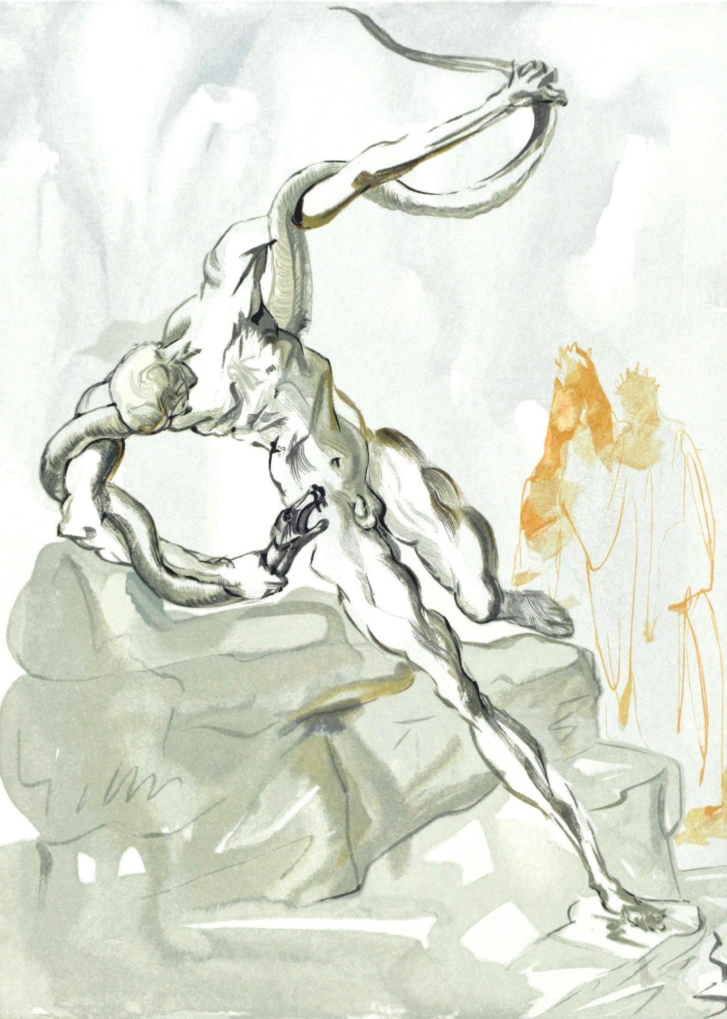 Salvador Dali, Inferno Xxiv (Michler/Lpsinger 1039-1138; Field 189-200), La Divina Commedia, Woodcut