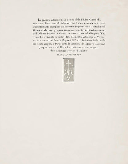 Salvador Dali, Purgatorio Xxvii (Michler/Lpsinger 1039-1138; Field 189-200), La Divina Commedia,