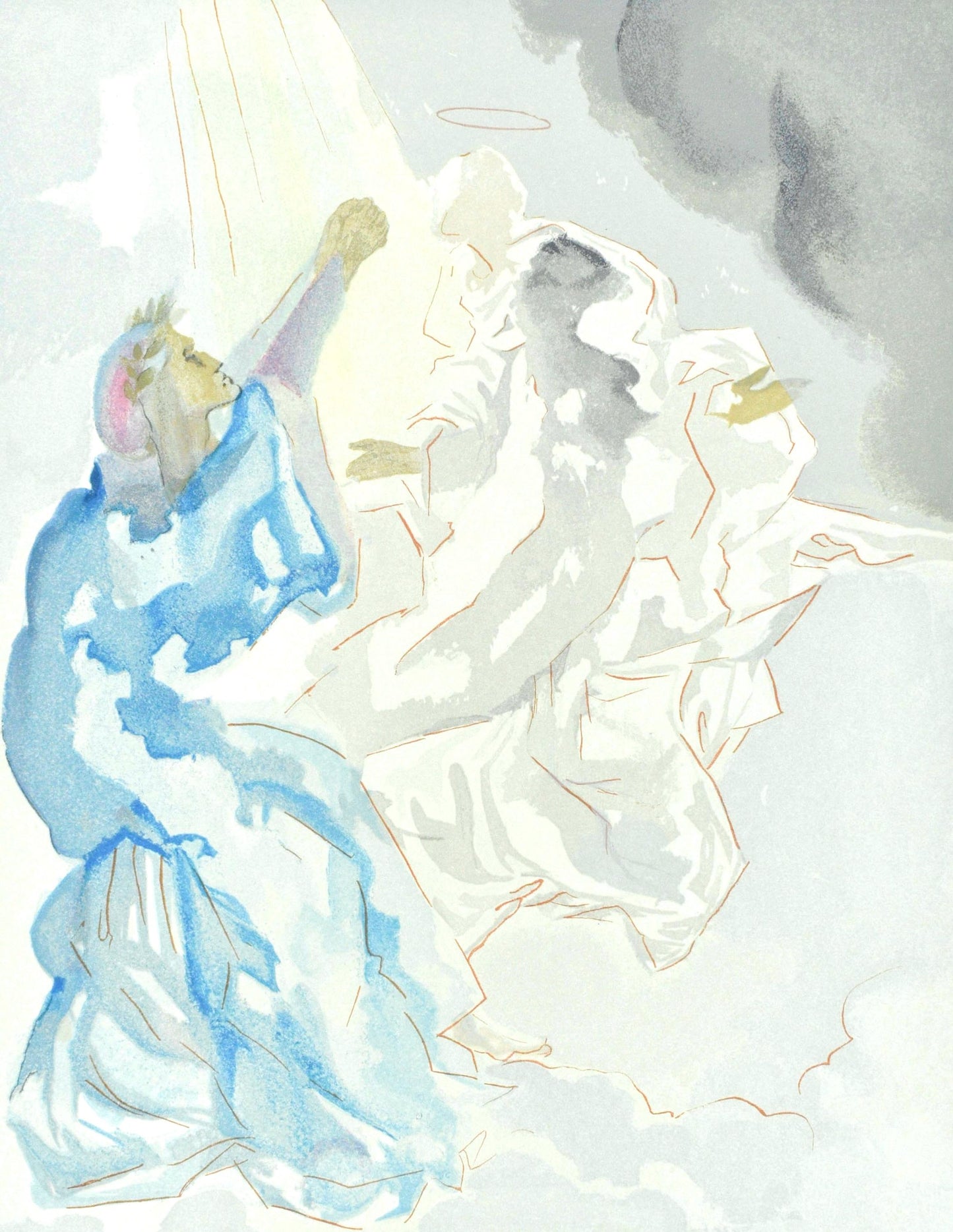 Salvador Dali, Paradiso V (Michler/Lpsinger 1039-1138; Field 189-200), La Divina Commedia, Woodcut