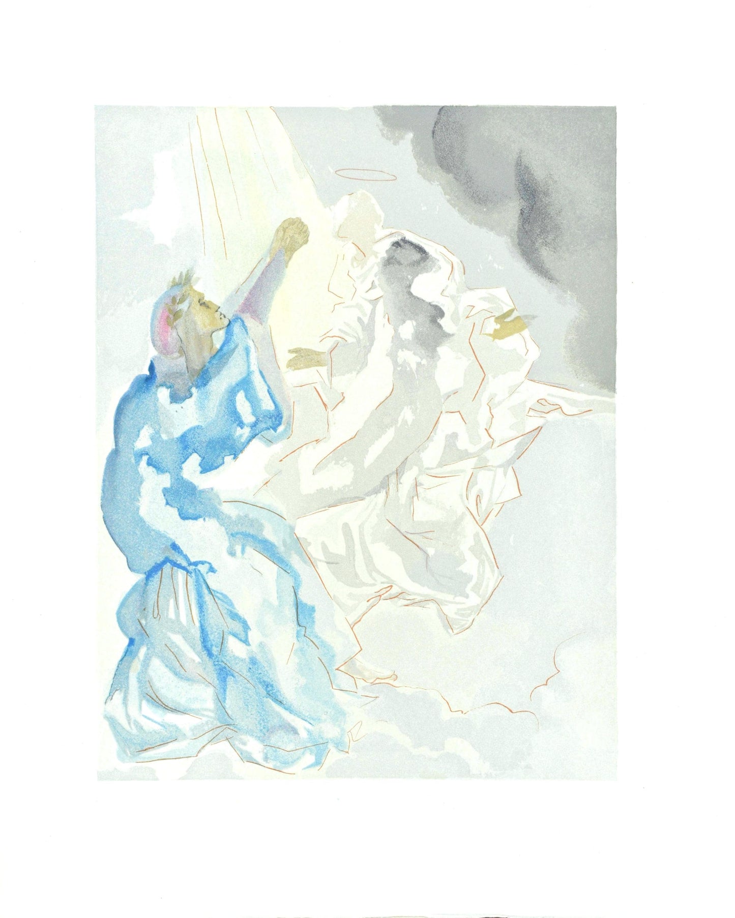 Salvador Dali, Paradiso V (Michler/Lpsinger 1039-1138; Field 189-200), La Divina Commedia, Woodcut