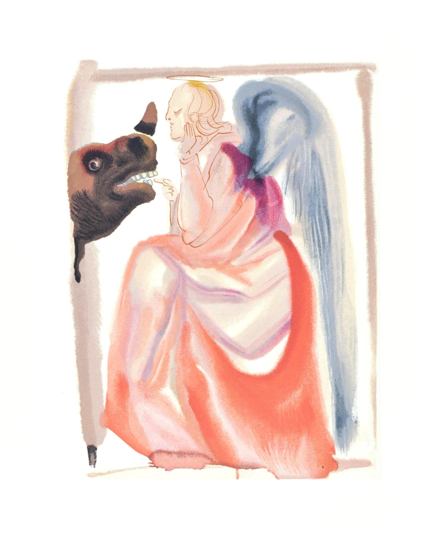 Salvador Dali, Paradiso Vi (Michler/Lpsinger 1039-1138; Field 189-200), La Divina Commedia, Woodcut