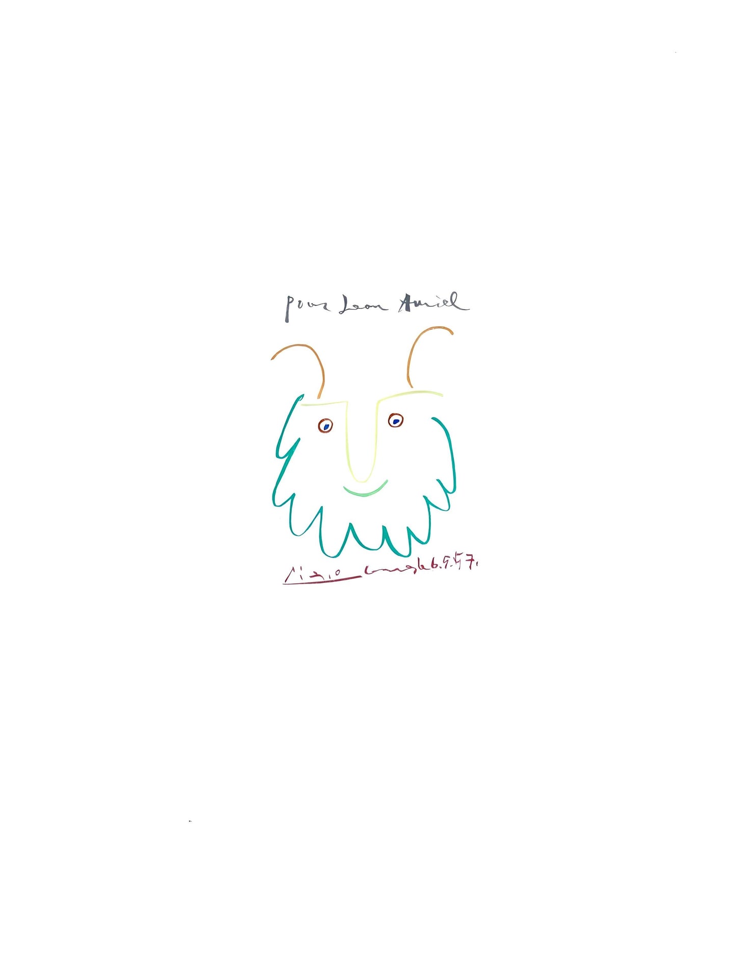 Pablo Picasso, Pour Lon Amiel, Etching