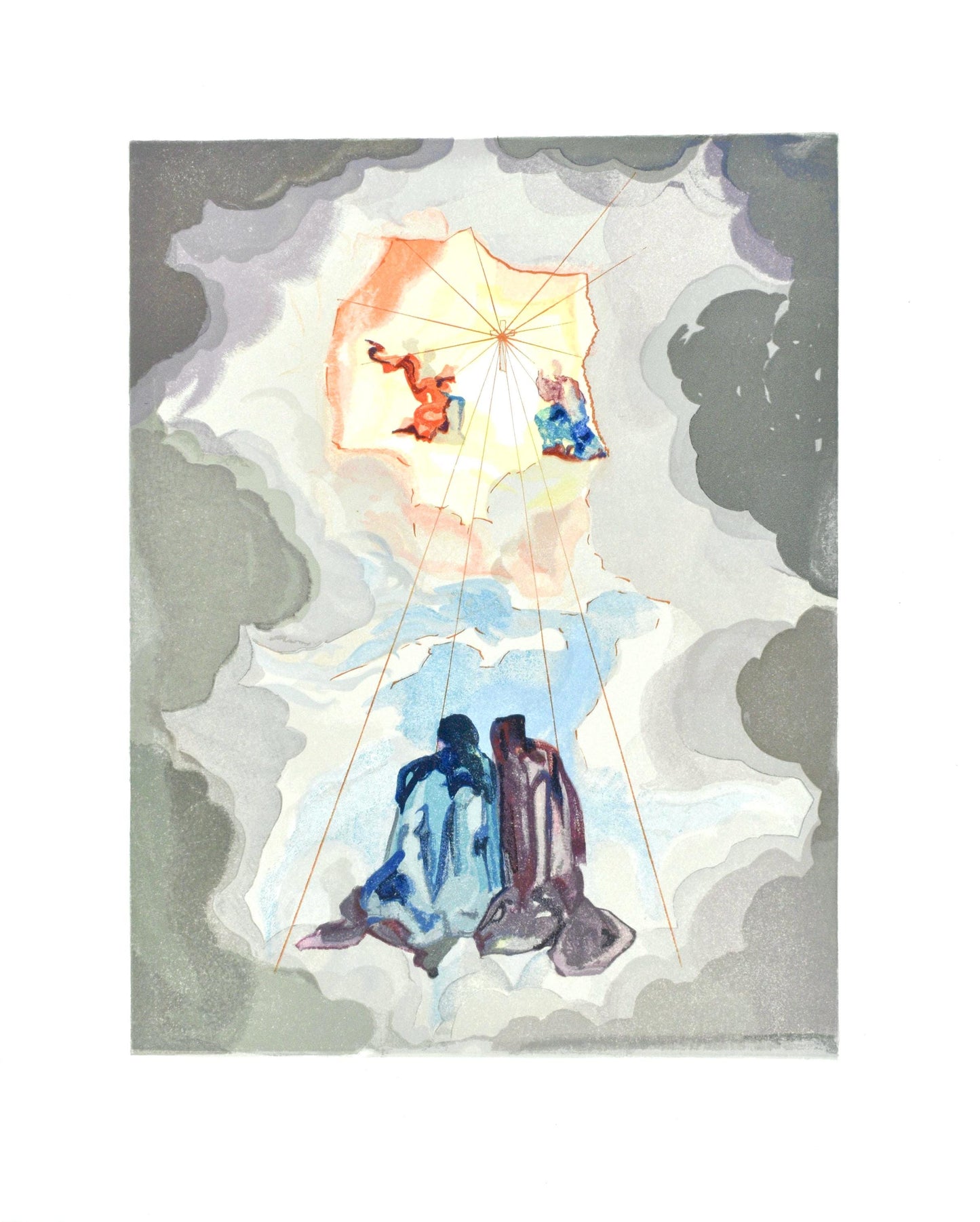 Salvador Dali, Paradiso Xv (Michler/Lpsinger 1039-1138; Field 189-200), La Divina Commedia, Woodcut