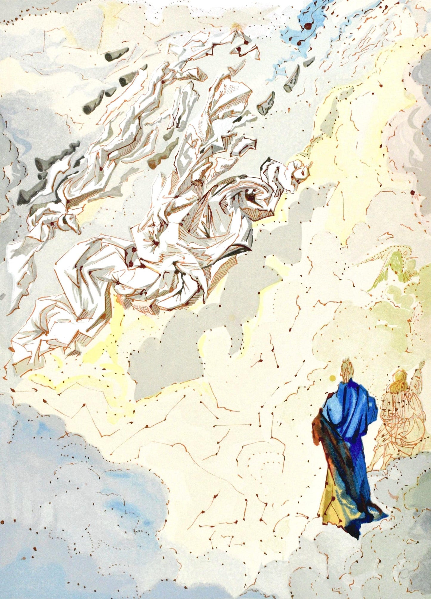 Salvador Dali, Paradiso Xx (Michler/Lpsinger 1039-1138; Field 189-200), La Divina Commedia, Woodcut