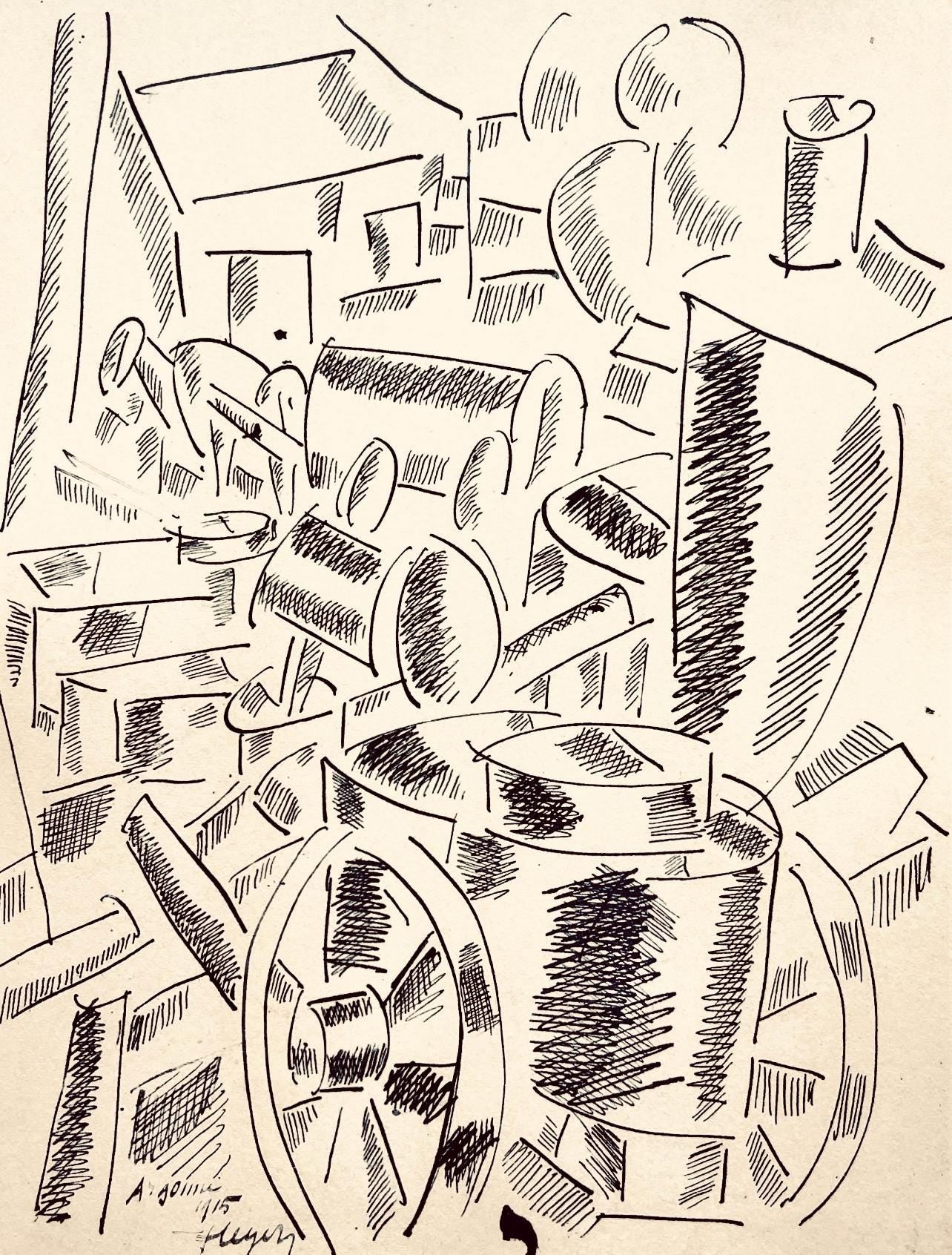 Fernand Lger, La Cuisine Roulante, Dessins De Guerre 1915-16, Lithograph