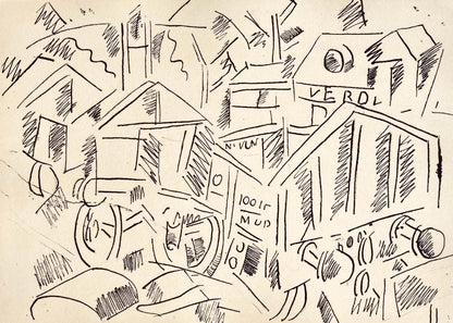 Fernand Lger, La Gare De Verdun, Dessins De Guerre 1915-16, Lithograph