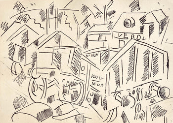 Fernand Lger, La Gare De Verdun, Dessins De Guerre 1915-16, Lithograph