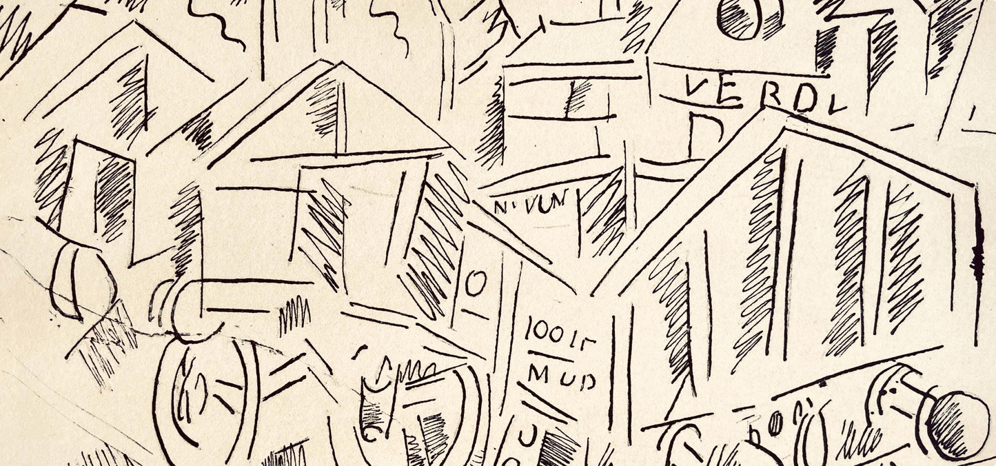 Fernand Lger, La Gare De Verdun, Dessins De Guerre 1915-16, Lithograph