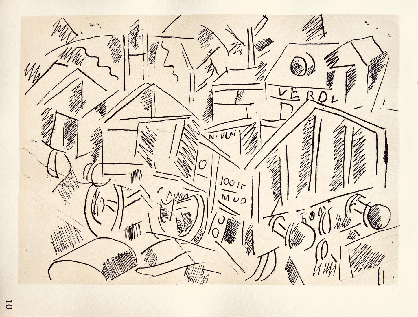 Fernand Lger, La Gare De Verdun, Dessins De Guerre 1915-16, Lithograph