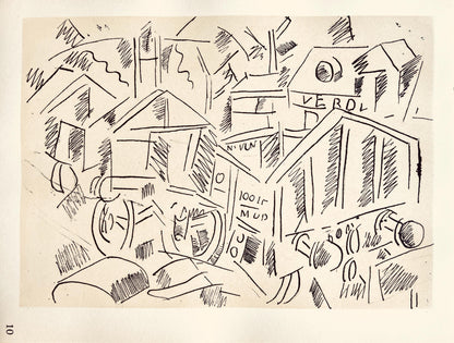 Fernand Lger, La Gare De Verdun, Dessins De Guerre 1915-16, Lithograph