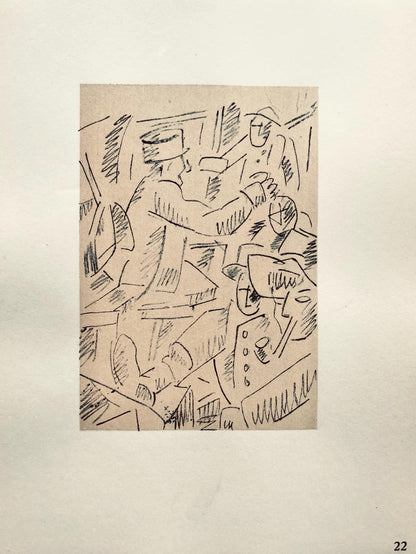Fernand Lger, Soldats Au Repos, Dessins De Guerre 1915-16, Lithograph