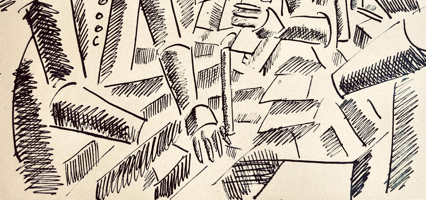 Fernand Lger, Tude Pour "La Partie De Cartes", Dessins De Guerre 1915-16, Lithograph