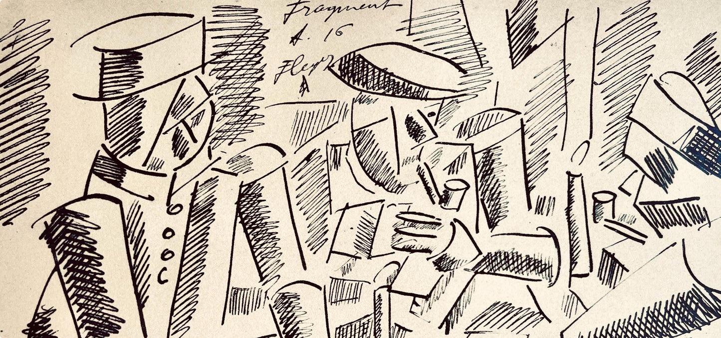 Fernand Lger, Tude Pour "La Partie De Cartes", Dessins De Guerre 1915-16, Lithograph