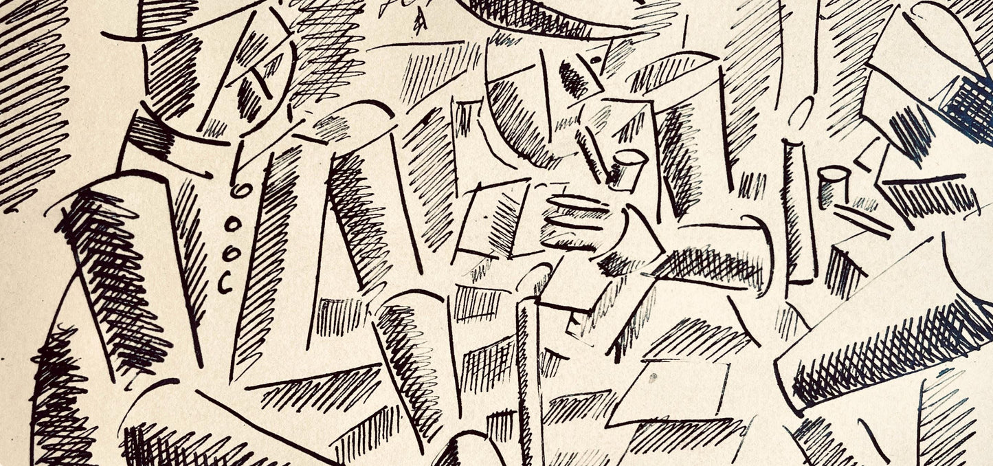 Fernand Lger, Tude Pour "La Partie De Cartes", Dessins De Guerre 1915-16, Lithograph