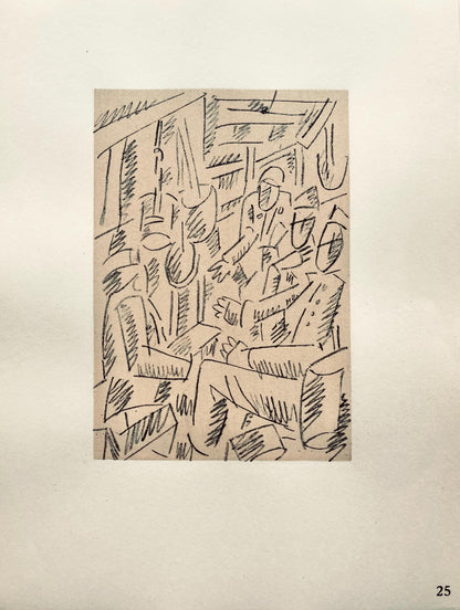 Fernand Lger, Soldats Jouant Aux Cartes, Dessins De Guerre 1915-16, Lithograph