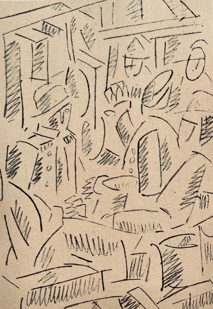 Fernand Lger, Soldats Jouant Aux Cartes, Dessins De Guerre 1915-16, Lithograph