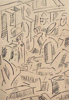 Fernand Lger, Soldats Jouant Aux Cartes, Dessins De Guerre 1915-16, Lithograph