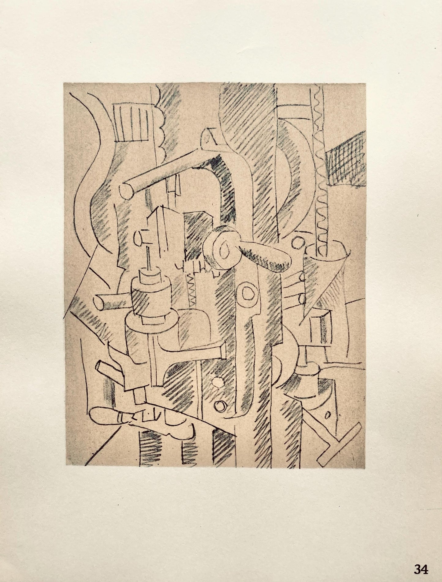 Fernand Lger, Lments Mcaniques, Dessins De Guerre 1915-16, Lithograph