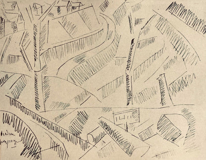 Fernand Lger, Paysage Verdun, Dessins De Guerre 1915-16, Lithograph