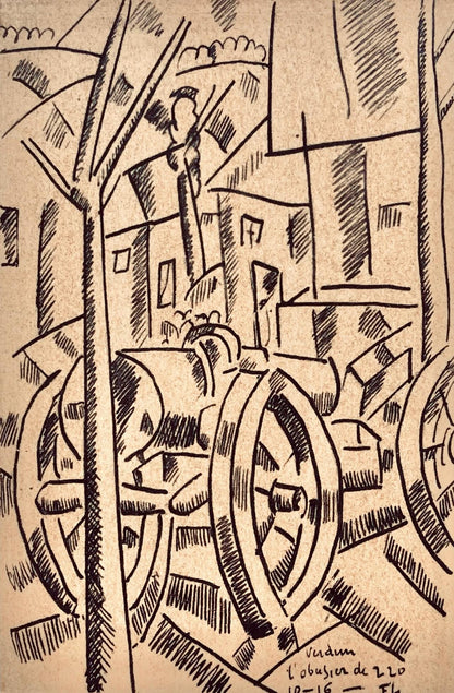 Fernand Lger, L'Obusier De 220, Dessins De Guerre 1915-16, Lithograph