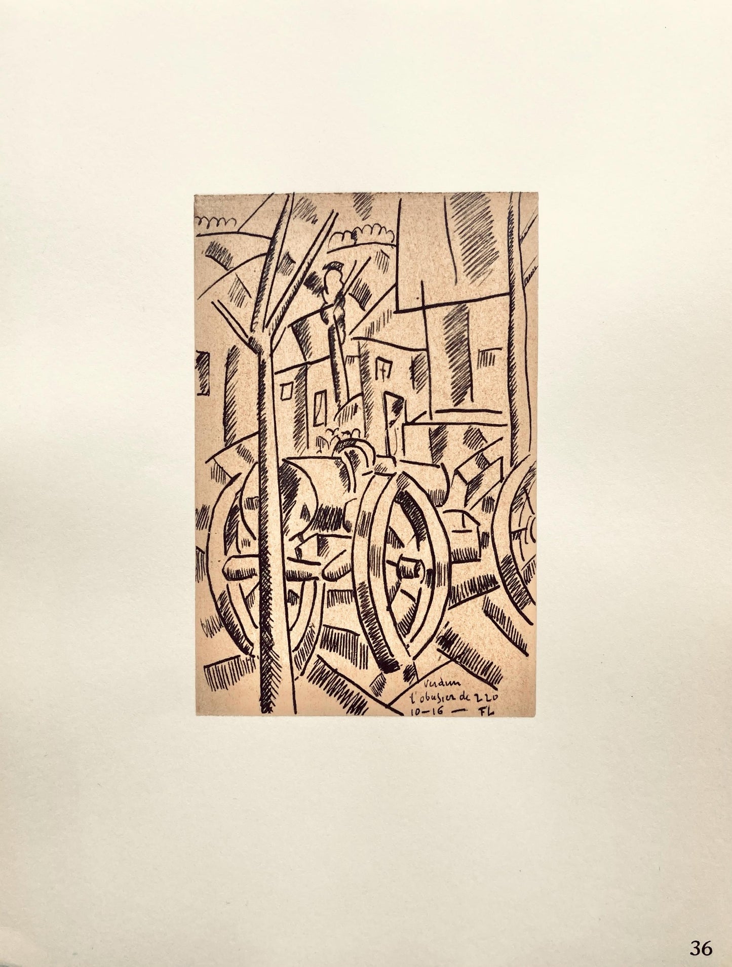 Fernand Lger, L'Obusier De 220, Dessins De Guerre 1915-16, Lithograph