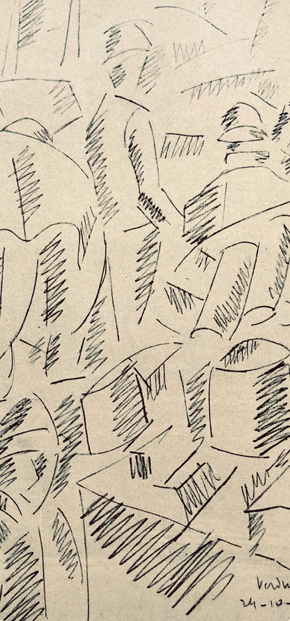 Fernand Lger, Sur La Route De Fleury: Sapeurs Au Travail, Dessins De Guerre 1915-16, Lithograph