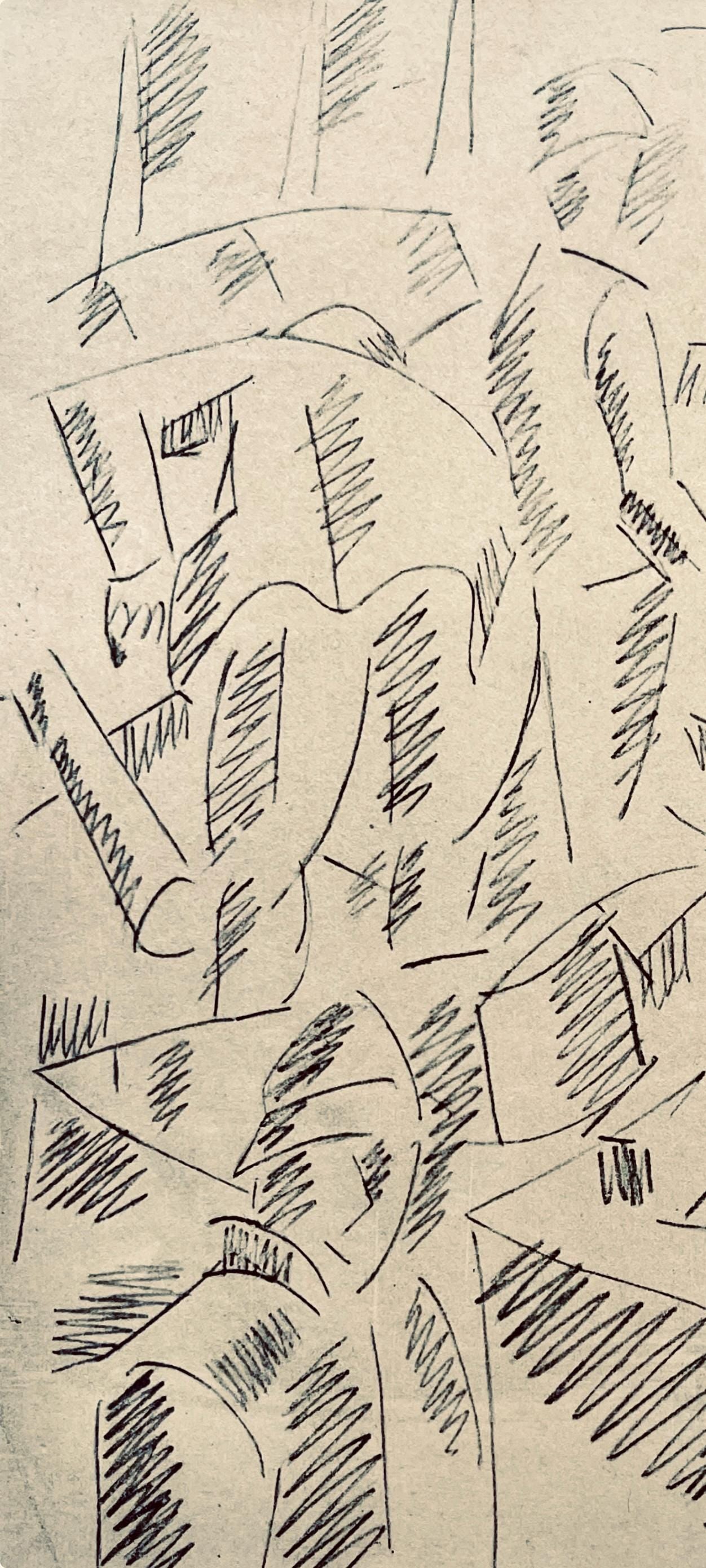 Fernand Lger, Sur La Route De Fleury: Sapeurs Au Travail, Dessins De Guerre 1915-16, Lithograph