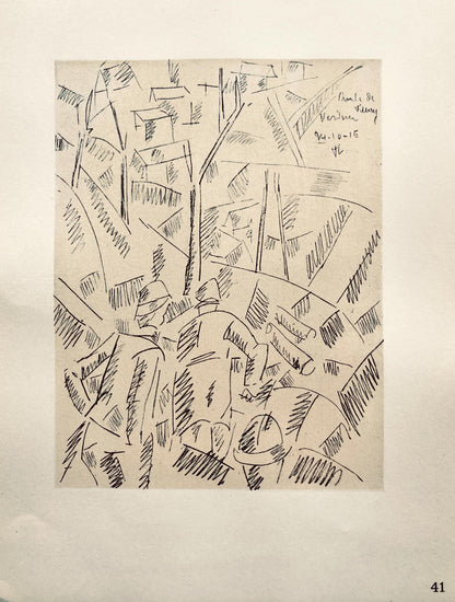 Fernand Lger, Sur La Route De Fleury: Sapeurs Au Travail, Dessins De Guerre 1915-16, Lithograph